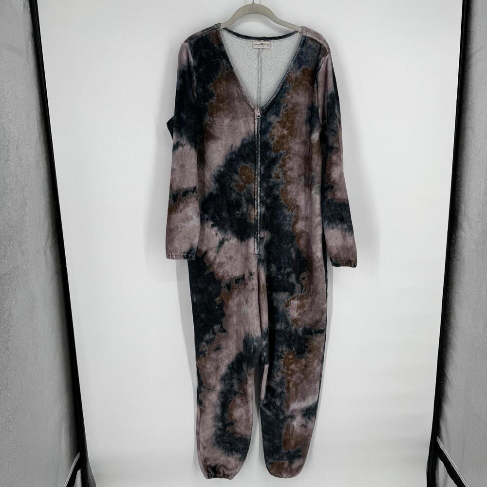 Natural Life pajamas one piece womens medium M tie dye  soft loungewear
